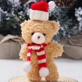 thumbnail image 2 of Bufanda de peluche de oso navideño, muñeco de oso navideño, juguete de peluche, decoración de fiesta, regalos de Navidad y Año Nuevo para niños, 2 of 5