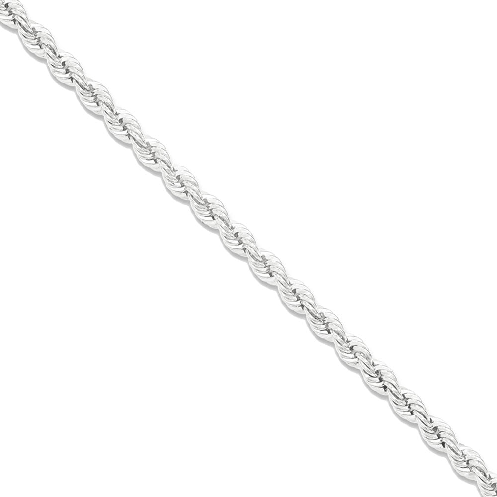 3mm Sterling Silver Solid Rope Chain 