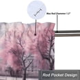 thumbnail image 5 of Cherry Blossom Thermal Insulated Window Curtain Valance Plum Flower Eiffel Tower Romantic Rod Pocket Window Valance for Living Room Bathroom Bedroom Kitchen 54 by 18 in, 1 Panel, 5 of 6