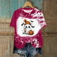 thumbnail image 2 of Halloween Costumes for Women Funny Ghost Pumpkin Printed Cute T Shirts Orange Graphic Tops Round Neck Tee Fashion Gift Halloween Tops for Women, 2 of 5