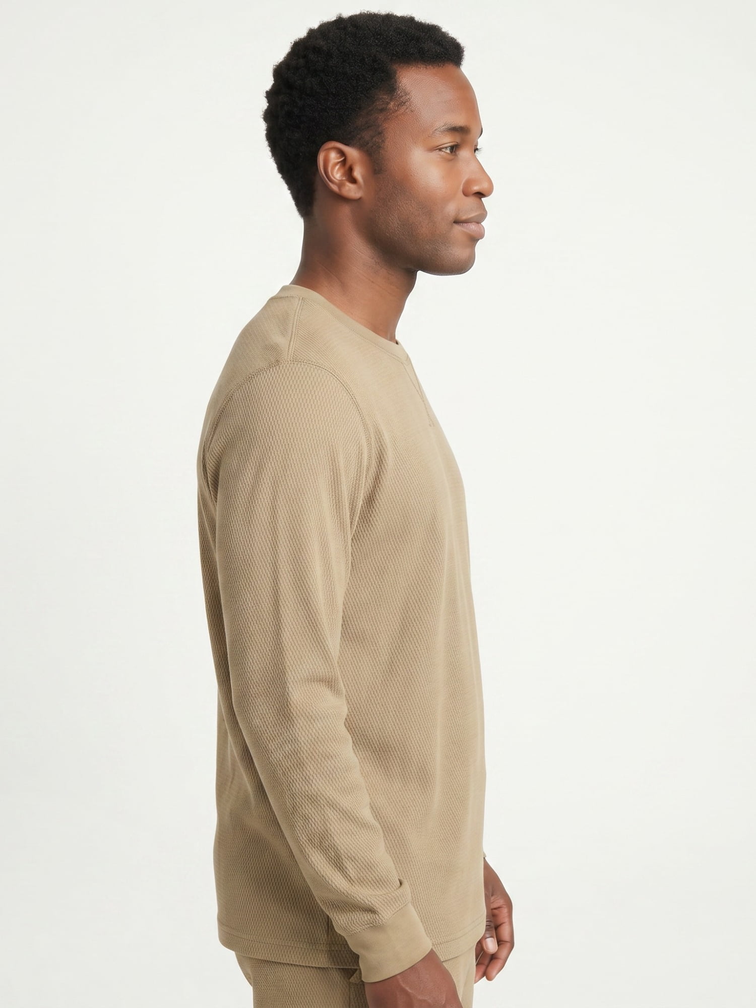 Hanes Men's Long Sleeve Cozy Brushed Raschel Sleep Top, Sizes S-2XL