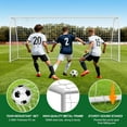 thumbnail image 7 of ABORON Soccer Goals for Backyard 18 x 7FT, Outdoor Steel Soccer Goal W/Net Youth Adult Football Training Games,White, 7 of 7