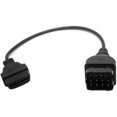 thumbnail image 1 of Cable de diagnóstico OBD2 Adaptador de conector de 12 pines a 16 para coche, accesorios de extensión para, 1 of 5