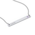 thumbnail image 3 of Engravable Bar Pendant with Birthstone, 3 of 5