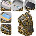 thumbnail image 4 of Black Sunflower Backpack for School,Cute School Bag,Schoolbag with Adjustable Shoulder Straps & Padded Back,16.9 Inch, 4 of 5