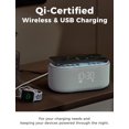 thumbnail image 3 of Alarm Clock Radio Odokee con cargador inalámbrico y altavoz Bluetooth, 3 of 7