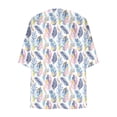 thumbnail image 4 of Guluxicc Women's Chiffon Jackets Flower Graphic Open Front Pull-on Long Sleeve Jackets for Beach Vacation Wear Spring Summer Casual Outfits, 4 of 4