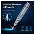 thumbnail image 3 of Professional Nail Drill, 35000RPM Rechargeable Nail Efile, Portable Electric Nail File Machine For , Gel Nails, Manicure Pedicure For Home Salon Use ,Low Noise, 3 of 7