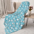 thumbnail image 3 of Rateoe Cartoon Teeth Pattern Flannel Throw Blanket, Ultra-soft Blanket for Bed, Couch, Car, Hypoallergenic Anti-pilling blanket-80"x60"(Vertical), 3 of 6
