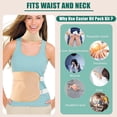 thumbnail image 4 of AMERTEER 2 Sets Castor Oil Pack Wrap Kit Less Mess Organic Castor Oil Pack Compress Castor Oil Packs Caster Oil Packs Waist Neck Unisex, 4 of 7