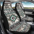thumbnail image 3 of XYZCANDO Car Seat Covers Breathable Cloth Front Seat Covers for Cars Car Front Seat Covers Elastic Soft Van Sedan, Zebra Stripe Mixed Pattern, 3 of 7
