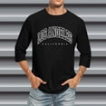 thumbnail image 2 of Xdzjlr Chemises pour Hommes Été Manches 3/4 Col Ras du Cou Couleur Dégradée Coupe Ajustée T-Shirts Hauts Mode T-Shirts pour Hommes,G, 2 of 4