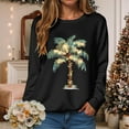 thumbnail image 2 of larppty Womens Crewneck Christmas Sweatshirts Shirts Holiday Ugly Sweatshirts for Women （Black, XXL）, 2 of 6