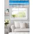 thumbnail image 4 of Summer Seaside Beach Clouds Ocean Valances for Windows,Kitchen Valance Rod Pocket Short Curtain, Modern Style Valance Curtain Window Valances for Bedroom Bathroom Living Room 42x18in, 4 of 9