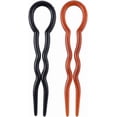 thumbnail image 3 of 12Pcs U Shaped Hair Pins Plastic Hair Style Grip Pins Wavy Hair Braid Twist Styling Clip Pin for Women Girls, 3 of 5