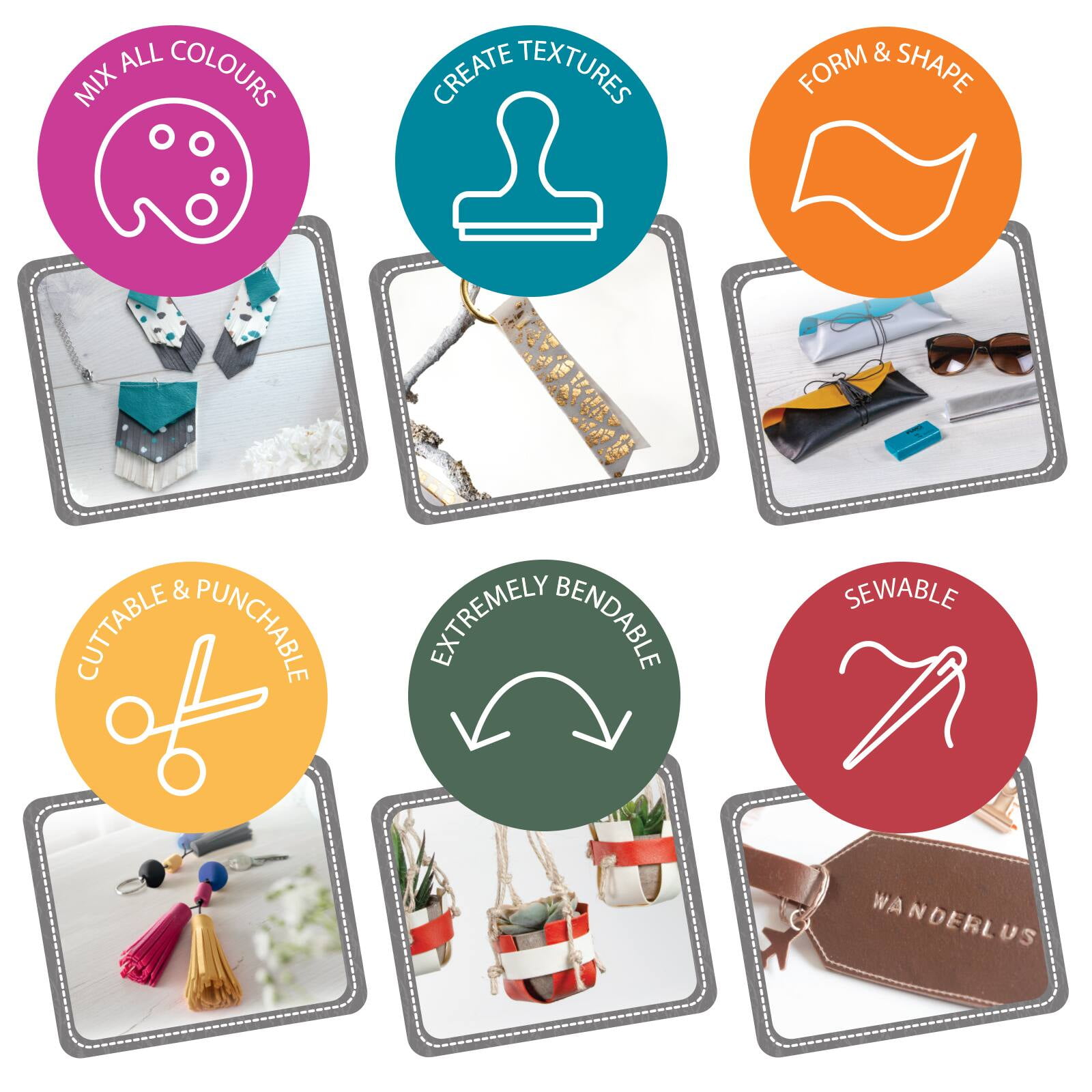 10 Pack: FIMO® Leather-Effect Oven-Bake Modelling Clay