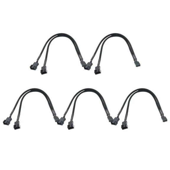 4-Pin PWM Fan Splitter Hub Cable for Motherboard and CPU PC Case Fan Extension Adapter, Y Splitter Cable