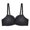 Black, variant on Women's Front Closure Bra Lace Push Up Bra Wireless No Underwire Adjustable Thin Strap Full Coverage Shaping Bra Side Support Smoothing Back Pink 75B