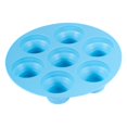 thumbnail image 4 of Molde para hornear de 7 agujeros, moldes de pastelería de silicona escalables antiadherentes para el hogar (azul), 4 of 9