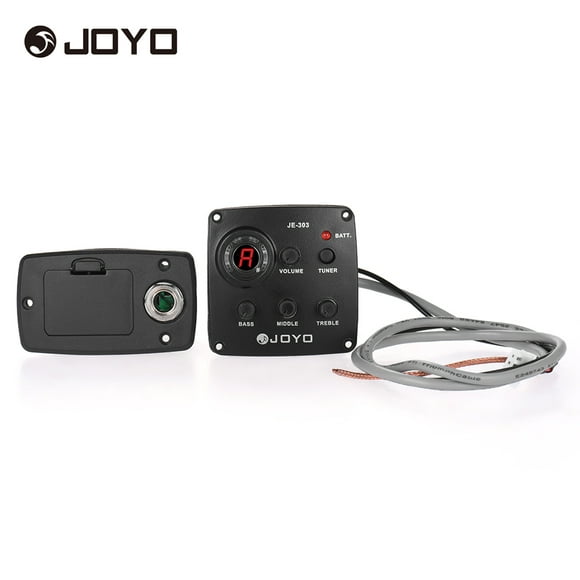 JOYO JE-303 Acoustic 3-Band EQ Equalizer Guitar Piezo Pickup Preamp Tuner System with LCD Display