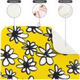 thumbnail image 5 of Spring White Daisy Dish Drying Mat 16x18 Inch Floral Pattern Absorbent Microfiber Kitchen Counter Mat for Drying Dishes Cups Utensils Coffee Bar, 5 of 6
