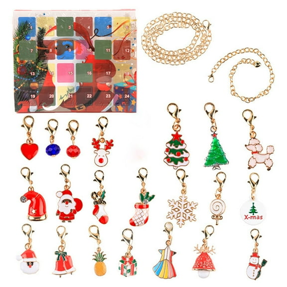 Christmas Advent Calendar Bracelet 24 Days Christmas Countdown Calendar Bracelets Set DIY Jewelry Making Kit 2025 Christmas New Year Birthday Gifts for Teens Girl
