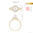 thumbnail image 5 of ANGARA Freshwater Cultured Pearl Ring with Beaded Split Shank in 14K Yellow Gold for Women | June Birthstone, Birthday, Anniversary, Jewelry Gift for Women | Pearl Ring, 5 of 9