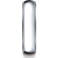 thumbnail image 3 of Mens 10K White Gold, 6.0mm Traditional Dome Oval Wedding Band with Milgrain (sz 9.5), 3 of 3