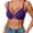 Purple, variant on PMVFHDE Thin Cup Gathered Lace Band Steel Ring Front Closure Back Supporting Bra for Daily Leisure Full Coverage Y-Shape Straps Red - 85D