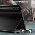 thumbnail image 3 of JETech Case for Samsung Galaxy Tab S9 11-Inch with S Pen Holder, PU Leather Business Folio Stand Protective Tablet Cover with Pocket & Straps, Auto Wake/Sleep, Multi-Angle Viewing (Black), 3 of 6