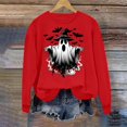 thumbnail image 6 of Frostluinai Womens Crewneck Sweatshirts Spooky Ghosts Pumpkin Graphic Pullover Halloween Party Long Sleeve Fleece Sweat Shirt XS-XXXL, 6 of 6