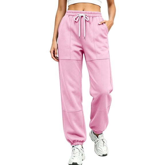 Womens Sweatpants with Pockets Drawstring Elastic Waist Loose Casual Lounge Sports Jogger PantsSweatpants