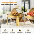 thumbnail image 3 of Ktaxon Roll Top Chafing Dish for Buffet, 6 Quart Stainless Steel Buffet Set with Visible Window, Chafers and Warmers Sets for Party, Catering, Wedding, Banquet, Graduation, 3 of 7