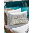 thumbnail image 4 of Outdoor Pillows Waterproof, Yellow Spring Floral Bedding Throw Pillows with Insert for Couch Sofa Bed, Elegant Pastoral Flowers 12x20 Inch Pillowcases Decorative Camping Patio Pillow Set of 1, 4 of 8