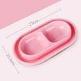 thumbnail image 6 of Double Cat Dog Bowls 2 in 1 Food and Water Bowls Dish with Moat for Small Medium Size Dogs Cats Small Pink, 6 of 10