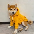 thumbnail image 3 of TELOLY Dog Clothes,Back D-Ring Design Dog Jacket,Thick Polyester Padding Wind-Resistant Material Dog Sweatshirt,Yellow,Xs, 3 of 4