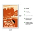thumbnail image 2 of Maroc Terre De Grand Tourisme (Morocco Land of Grand Touring) - Vintage Travel Poster by Robert Albert Génicot c.1940 - Master Art Print (Unframed) 12in x 18in, 2 of 4