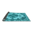 thumbnail image 2 of Ahgly Company Indoor Square Persian Light Blue Bohemian Area Rugs, 7' Square, 2 of 4