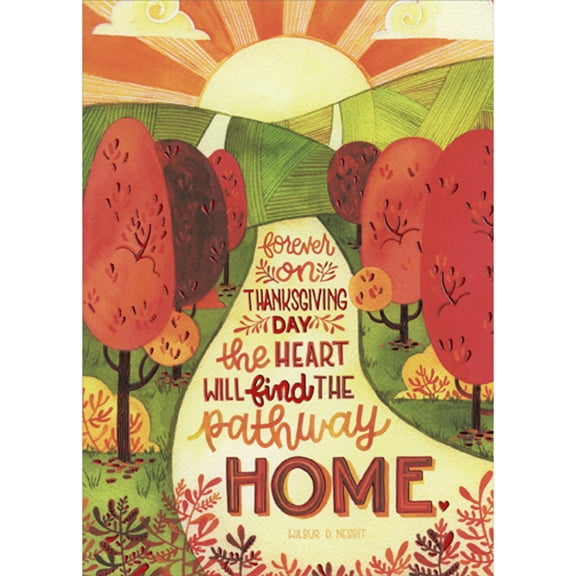 RSVP The Heart Will Find The Pathway Home: Across the Miles Thanksgiving Card