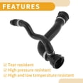 thumbnail image 6 of Unique Bargains Radiator Coolant Hose No.17127521777 Upper HVAC Heater Hose for BMW 528i xDrive 2009-2010 for BMW 530i 2006-2007 Rubber Black Good Sealing, 6 of 7