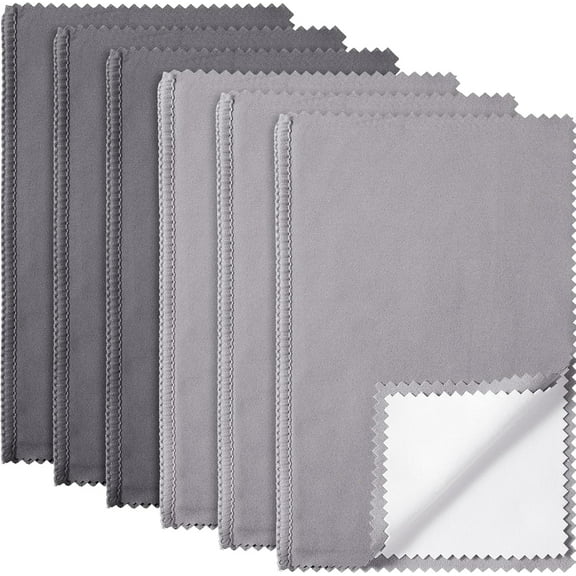 Lsupdaol 6 Pcs Silver Jewelry Polishing Cloths 6 x 8 inches Jewelry Cleaning Cloth Sterling Polish Cloths for Jewelry