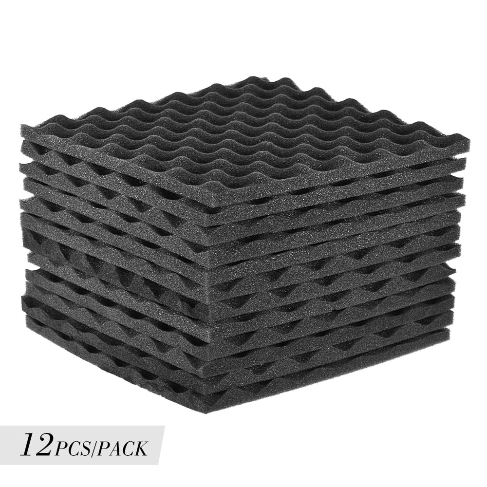 12 Pack Studio Acoustic Foams Panels Sound Insulation Foam 30 * 30cm