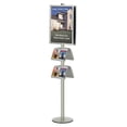thumbnail image 1 of Double Sided 22 x 28-Inch Poster Stand with Literature or Magazine Tray, Silver Aluminum (BP8D28MT2), 1 of 1
