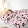 thumbnail image 3 of Manfei Black Ballet Shoes Bow Print Bedding Comforter Set for Girls, Elegant Ribbon Bows Full Bedding Set, Pink Reversible, 7-Piece, 3 of 7