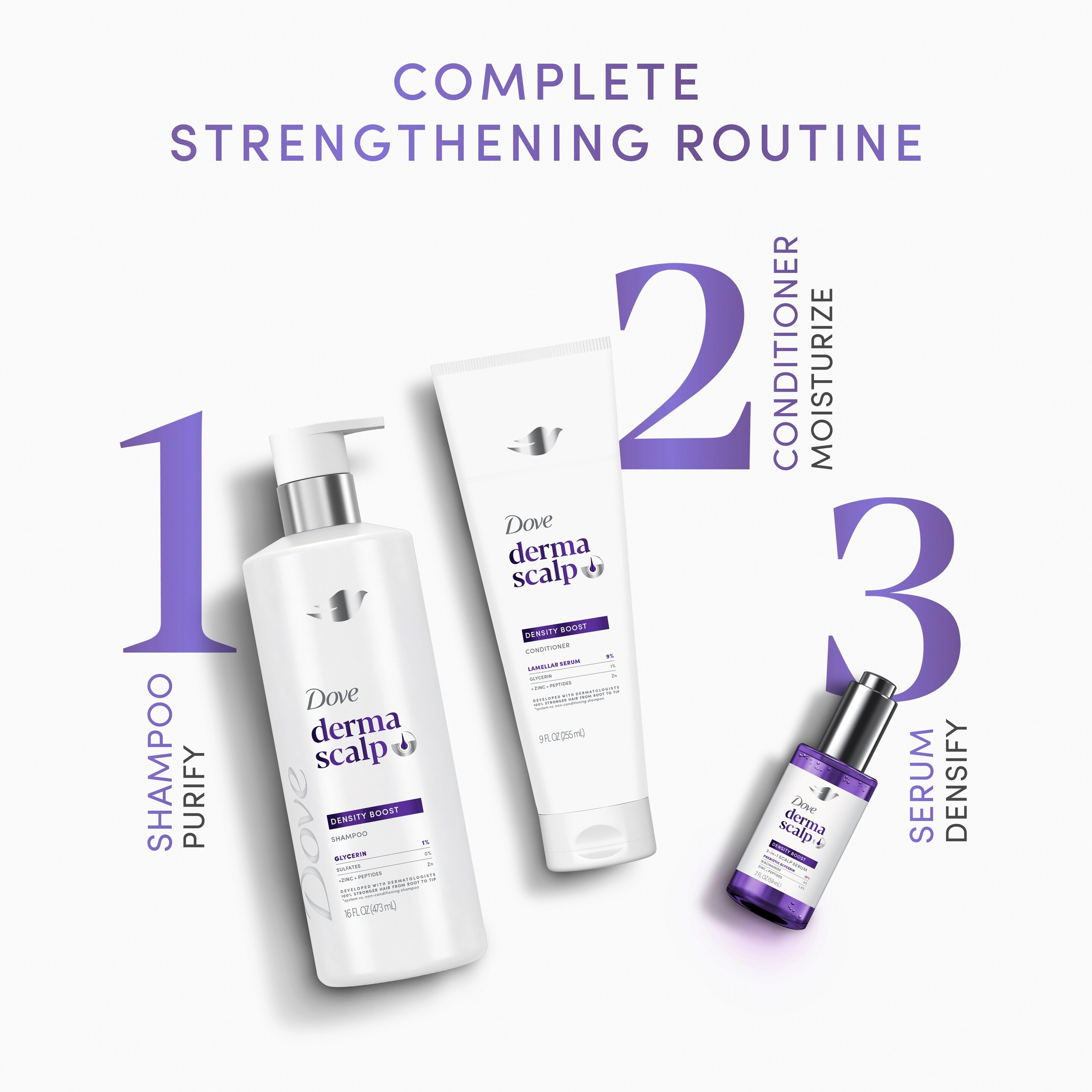 Dove Derma Scalp Density Boost 3-in-1 Scalp Serum, 2 fl oz photo 6