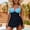 Blue, variant on Naittoop Women's One Piece Swim Dress Fashion Deep V Color Block Side Slit Belly Control Swimsuit Beach Bathing Suit