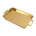 thumbnail image 4 of Bandeja para hornear profunda de acero inoxidable para pescado Bandeja para pescado comercial Placa de parrilla rectangular Sartén para pescado a la Oro S, 4 of 8