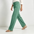 thumbnail image 5 of KIHOUT Women's Wide Leg Pants Drawstring Elastic Waist Loose Fit Casual Trousers with Side Pockets Lightweight Beach Vacation Pants for Summer, 5 of 9
