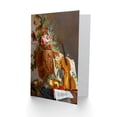 thumbnail image 2 of Painting Still Life Bachelier Flowers Violin Greetings Card Plus Envelope Blank inside, 2 of 3