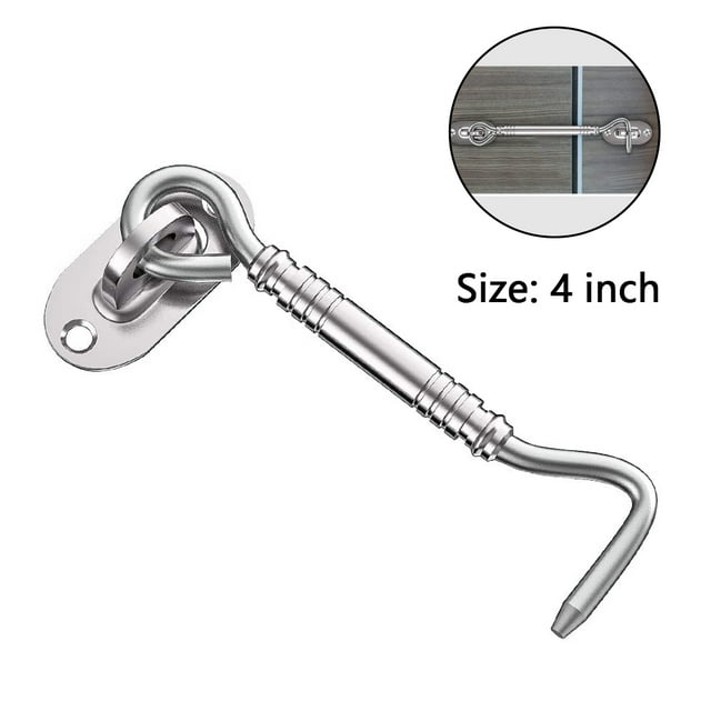 Verrou à Crochet et Œil en Acier Inoxydable pour Cabine, Crochet de Porte en Métal Robuste